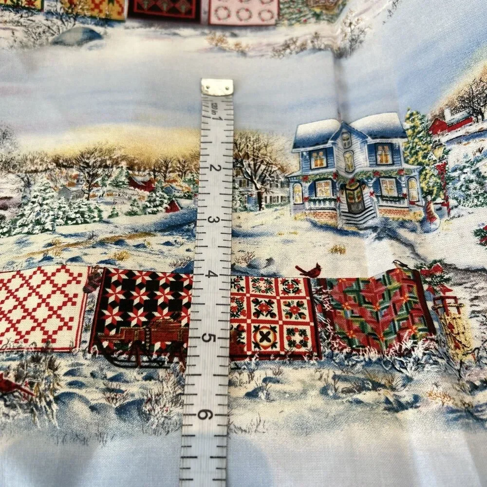 Holiday Airing Cotton Quilting Fabric Diane Phalen Winter Country Scenes 39 X 40